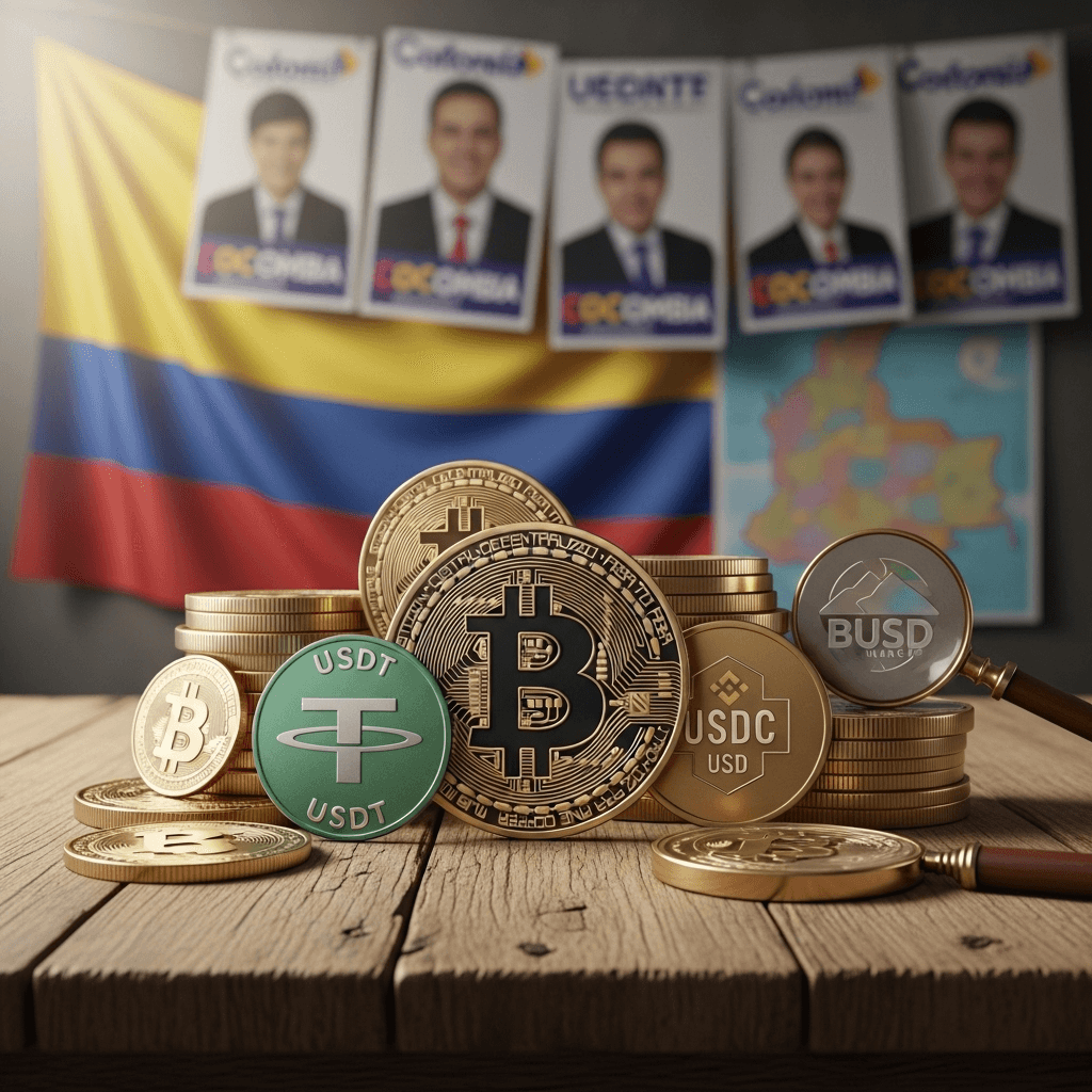 Bitcoin y stablecoins marcan la agenda electoral en Colombia
