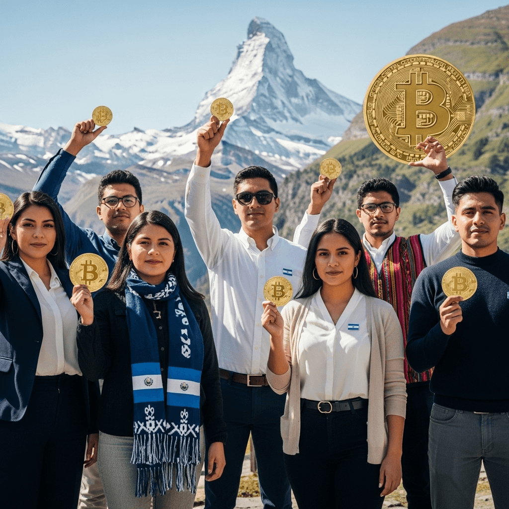 Jovenes salvadoreños destacan en Suiza gracias a Bitcoin