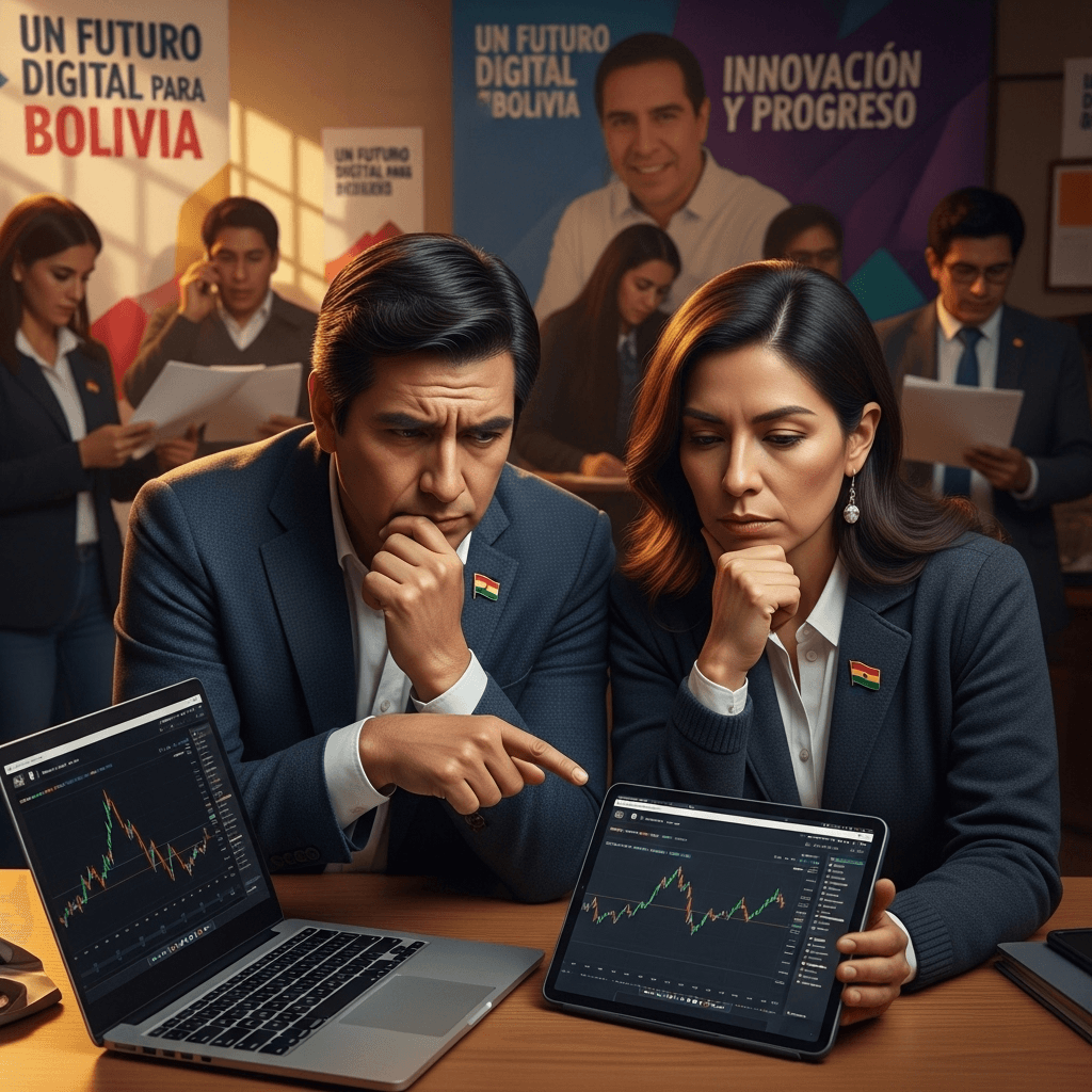 Candidatos bolivianos proponen regular criptomonedas ante crisis economica