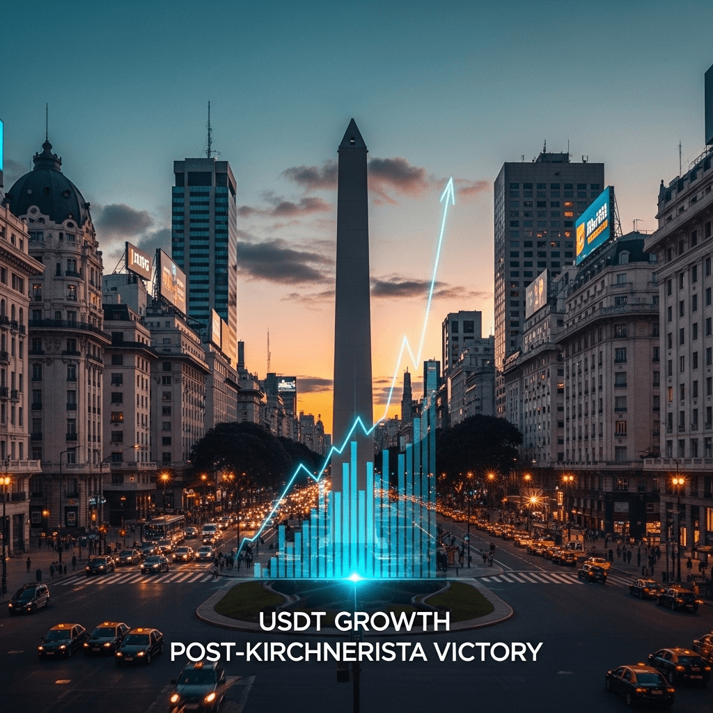 Victoria kirchnerista provoca alza en USDT en Argentina