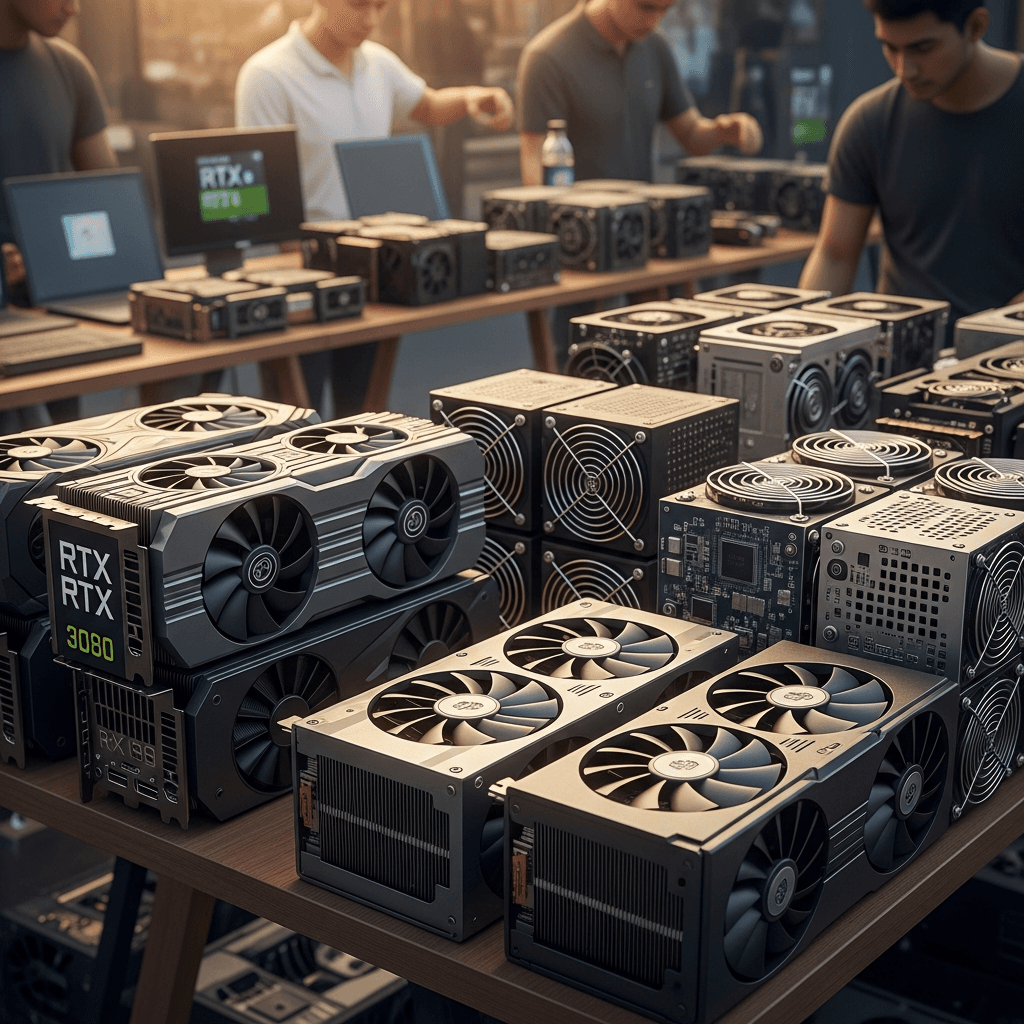 Crecimiento de tarjetas cripto supera a la mineria ASIC