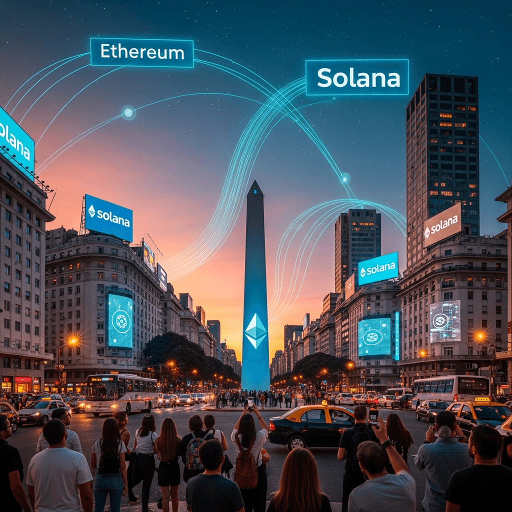 Ethereum lidera adopción en Argentina, superando a Solana