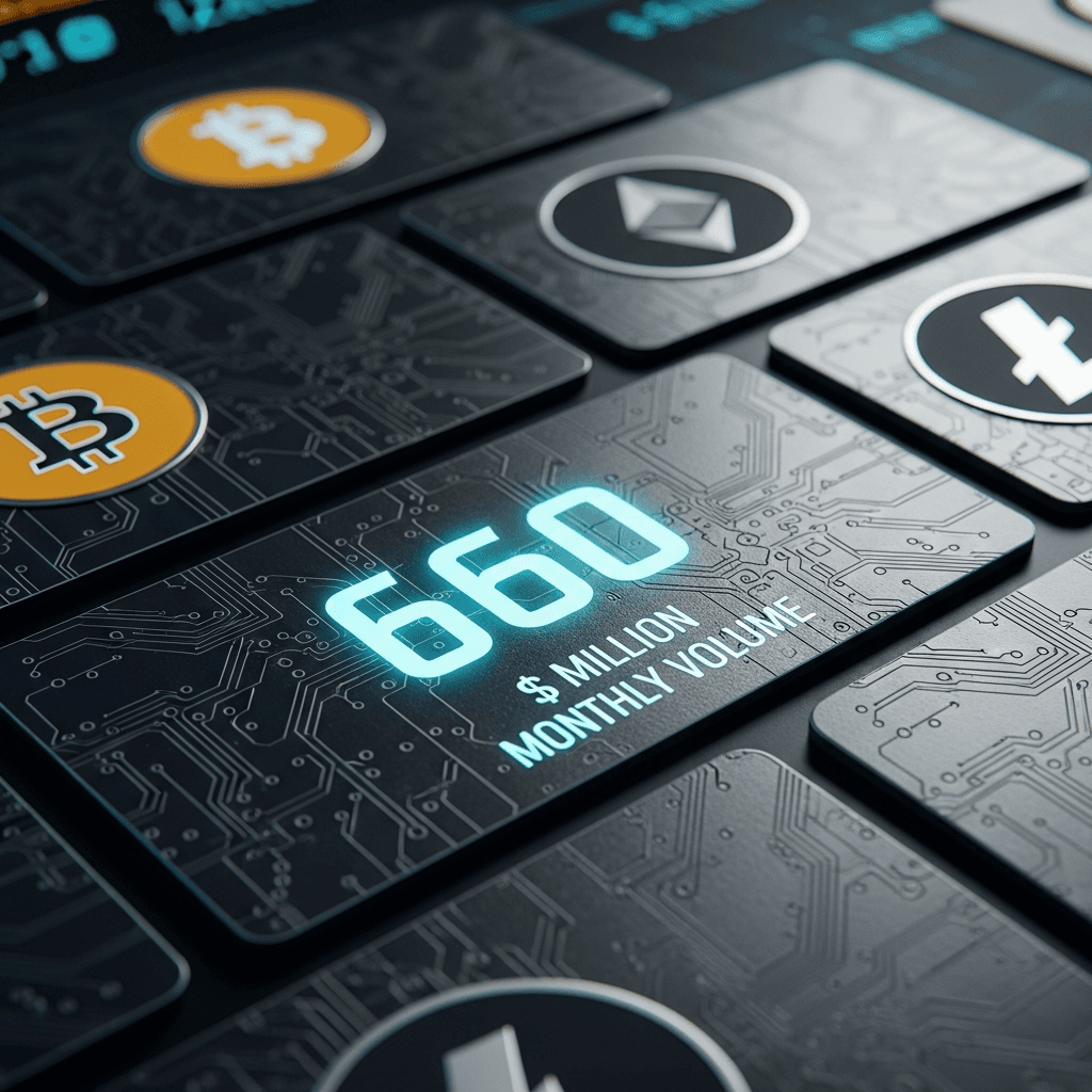 Crecimiento Global: Tarjetas de Criptomonedas Alcanzan 660 Millones Mensuales