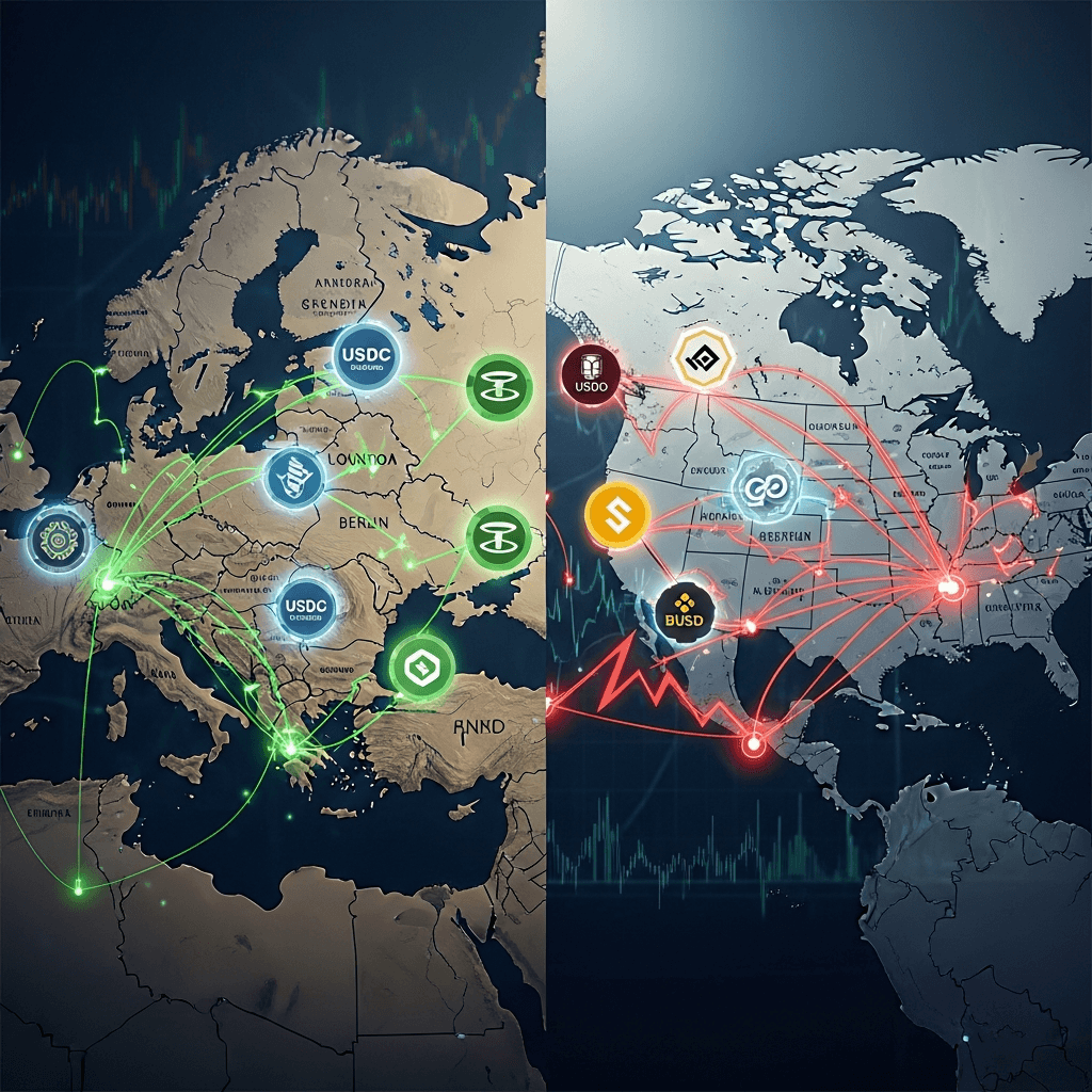 La UE y EE. UU. enfrentan diferentes perspectivas sobre stablecoins