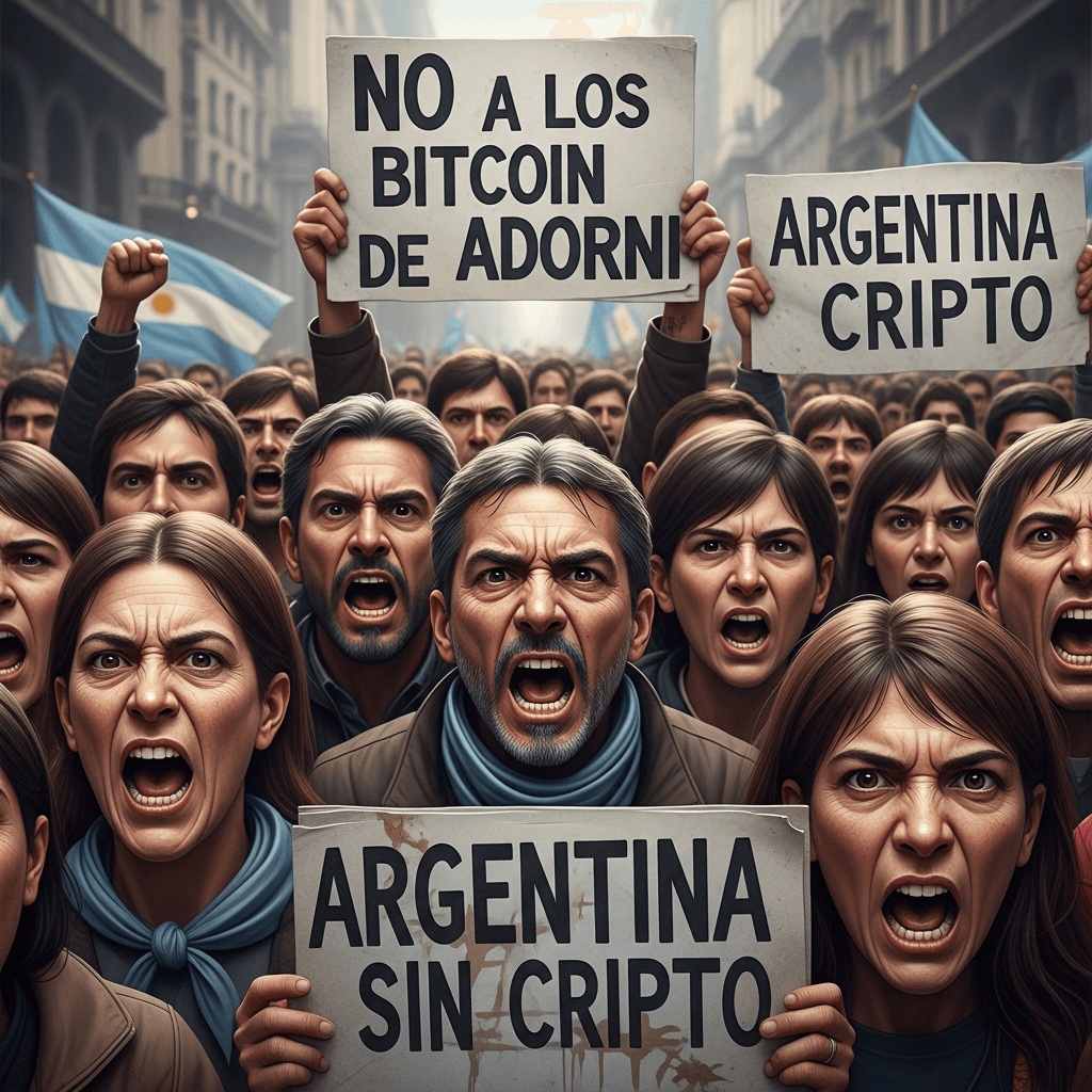 La oculta fortuna en Bitcoin de Adorni genera controversia