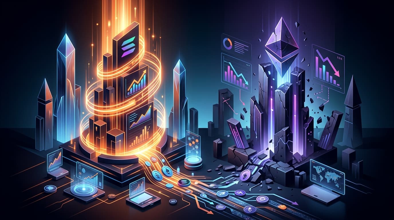 Solana domina los DEX en 2025 mientras Ethereum pierde terreno